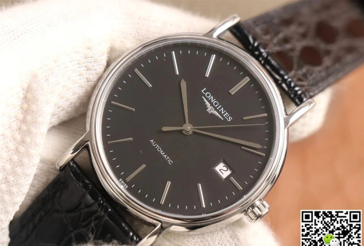 Longines Presence L4.921.4.52.2 KY factory 1:1 Best Edition Replica Watch Black Strap